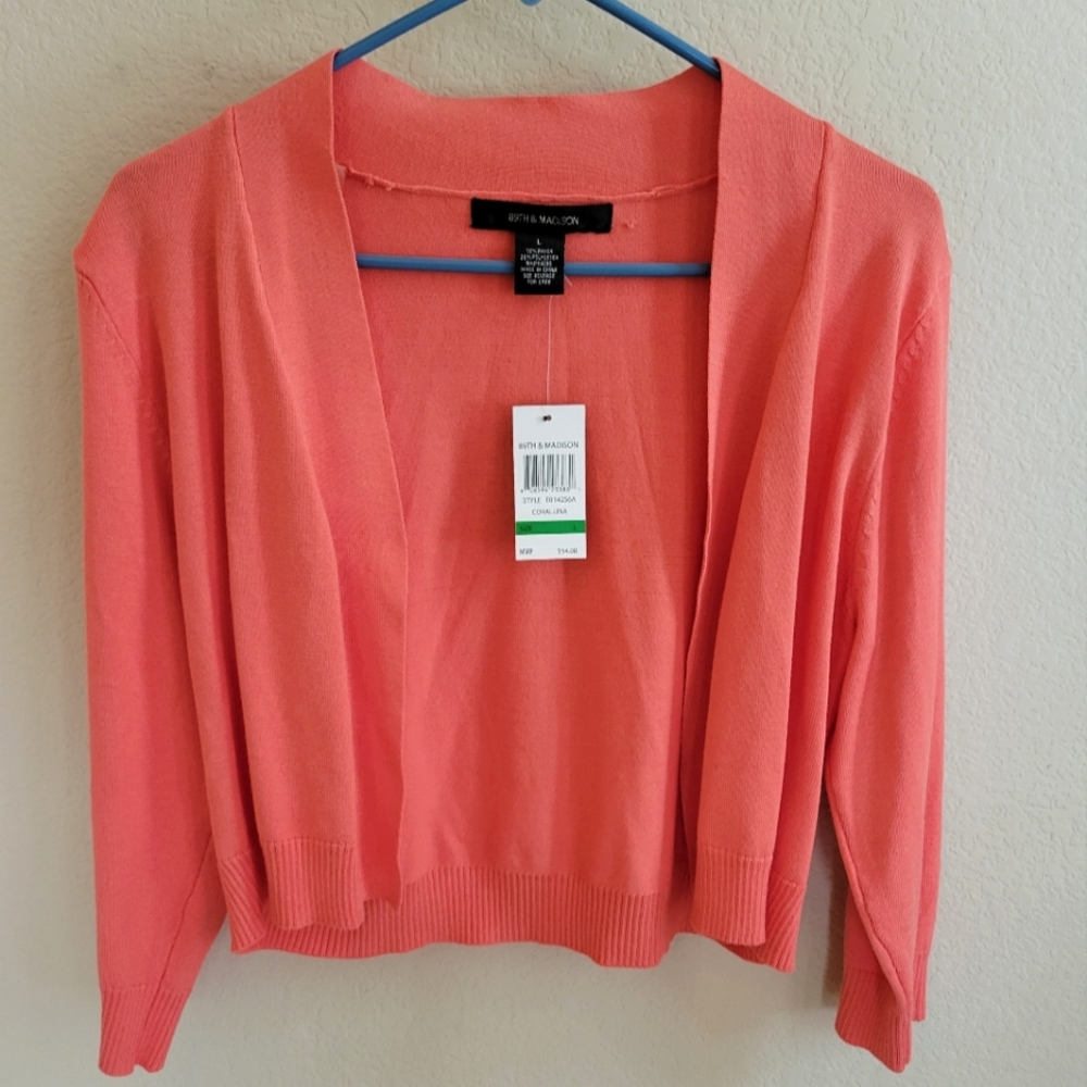 Coral cardigan